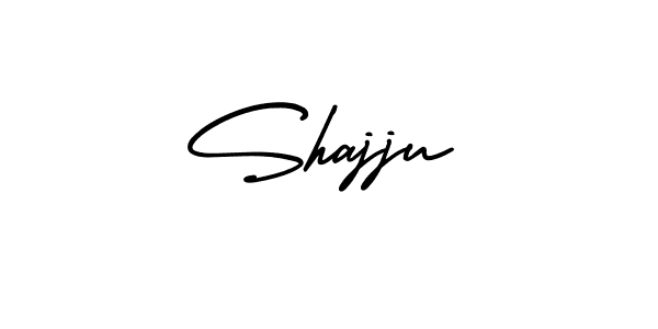 You should practise on your own different ways (AmerikaSignatureDemo-Regular) to write your name (Shajju) in signature. don't let someone else do it for you. Shajju signature style 3 images and pictures png