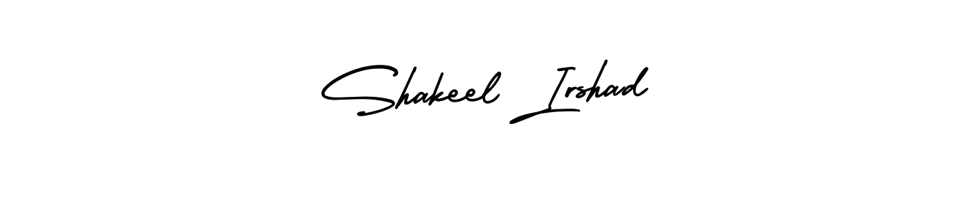 Similarly AmerikaSignatureDemo-Regular is the best handwritten signature design. Signature creator online .You can use it as an online autograph creator for name Shakeel Irshad. Shakeel Irshad signature style 3 images and pictures png