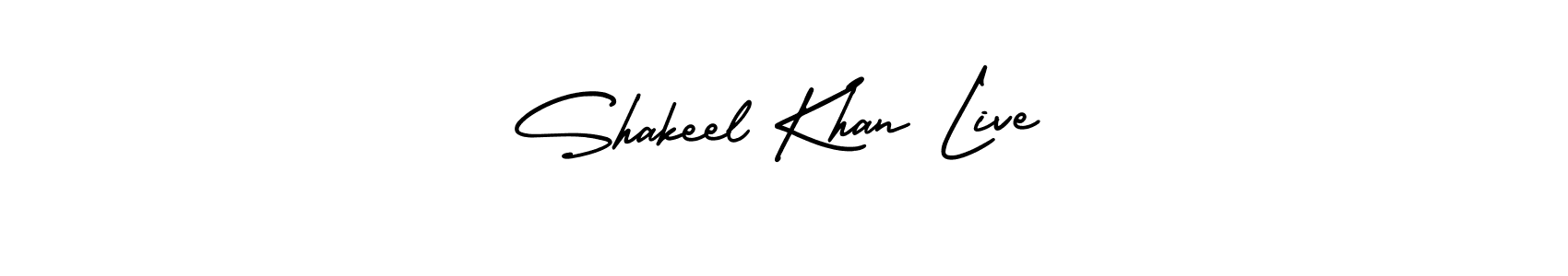 AmerikaSignatureDemo-Regular is a professional signature style that is perfect for those who want to add a touch of class to their signature. It is also a great choice for those who want to make their signature more unique. Get Shakeel Khan Live name to fancy signature for free. Shakeel Khan Live signature style 3 images and pictures png