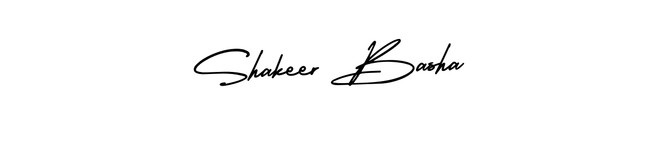 Make a beautiful signature design for name Shakeer Basha. With this signature (AmerikaSignatureDemo-Regular) style, you can create a handwritten signature for free. Shakeer Basha signature style 3 images and pictures png