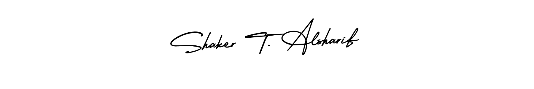 Design your own signature with our free online signature maker. With this signature software, you can create a handwritten (AmerikaSignatureDemo-Regular) signature for name Shaker T. Alsharif. Shaker T. Alsharif signature style 3 images and pictures png