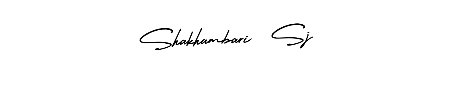 Similarly AmerikaSignatureDemo-Regular is the best handwritten signature design. Signature creator online .You can use it as an online autograph creator for name Shakhambari  Sj. Shakhambari  Sj signature style 3 images and pictures png