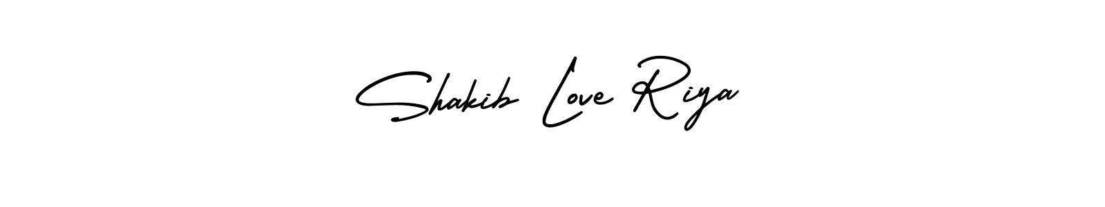 Make a beautiful signature design for name Shakib Love Riya. With this signature (AmerikaSignatureDemo-Regular) style, you can create a handwritten signature for free. Shakib Love Riya signature style 3 images and pictures png