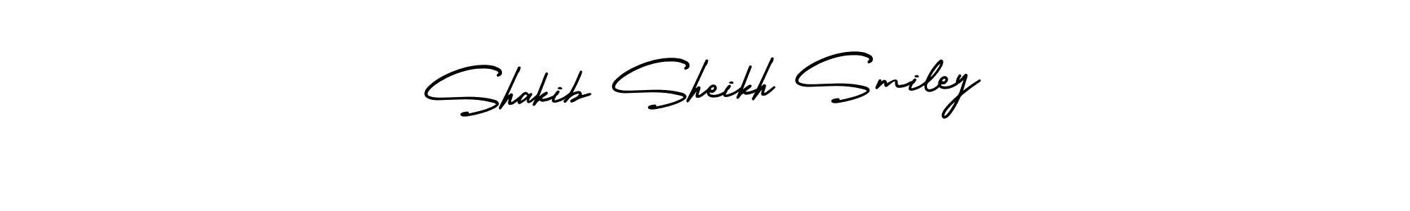 Use a signature maker to create a handwritten signature online. With this signature software, you can design (AmerikaSignatureDemo-Regular) your own signature for name Shakib Sheikh Smiley. Shakib Sheikh Smiley signature style 3 images and pictures png
