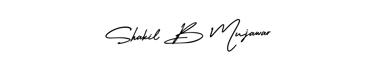 Also we have Shakil B Mujawar name is the best signature style. Create professional handwritten signature collection using AmerikaSignatureDemo-Regular autograph style. Shakil B Mujawar signature style 3 images and pictures png