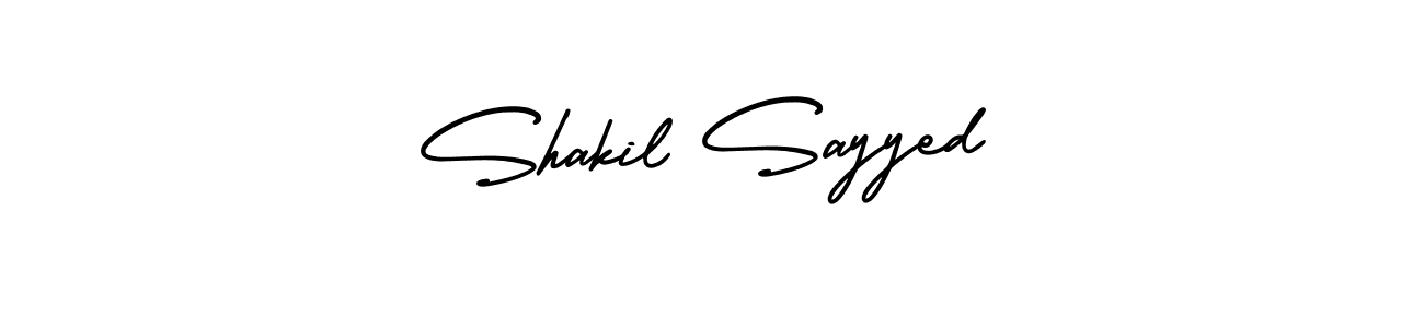 Make a beautiful signature design for name Shakil Sayyed. With this signature (AmerikaSignatureDemo-Regular) style, you can create a handwritten signature for free. Shakil Sayyed signature style 3 images and pictures png