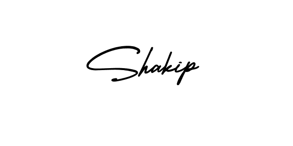 The best way (AmerikaSignatureDemo-Regular) to make a short signature is to pick only two or three words in your name. The name Shakip include a total of six letters. For converting this name. Shakip signature style 3 images and pictures png