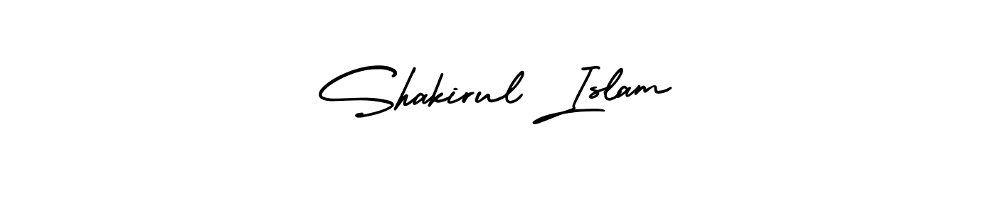 How to make Shakirul Islam name signature. Use AmerikaSignatureDemo-Regular style for creating short signs online. This is the latest handwritten sign. Shakirul Islam signature style 3 images and pictures png