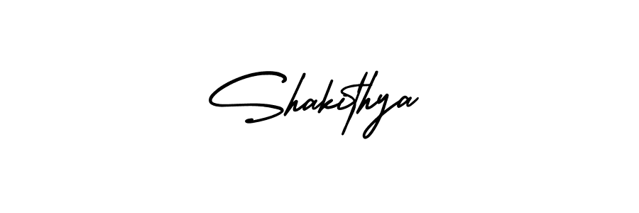 Design your own signature with our free online signature maker. With this signature software, you can create a handwritten (AmerikaSignatureDemo-Regular) signature for name Shakithya. Shakithya signature style 3 images and pictures png