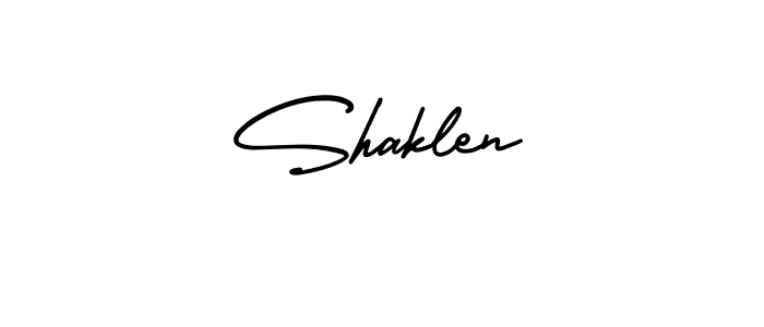 Design your own signature with our free online signature maker. With this signature software, you can create a handwritten (AmerikaSignatureDemo-Regular) signature for name Shaklen. Shaklen signature style 3 images and pictures png