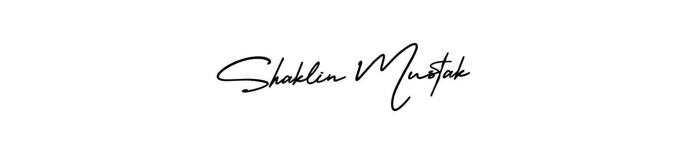 This is the best signature style for the Shaklin Mustak name. Also you like these signature font (AmerikaSignatureDemo-Regular). Mix name signature. Shaklin Mustak signature style 3 images and pictures png