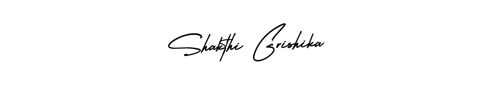 Make a short Shakthi Grishika signature style. Manage your documents anywhere anytime using AmerikaSignatureDemo-Regular. Create and add eSignatures, submit forms, share and send files easily. Shakthi Grishika signature style 3 images and pictures png