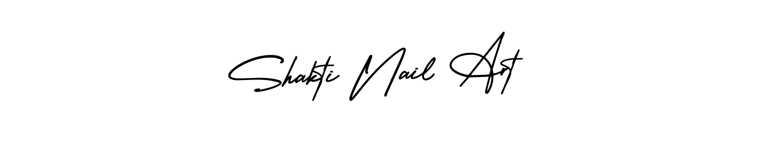 You should practise on your own different ways (AmerikaSignatureDemo-Regular) to write your name (Shakti Nail Art) in signature. don't let someone else do it for you. Shakti Nail Art signature style 3 images and pictures png