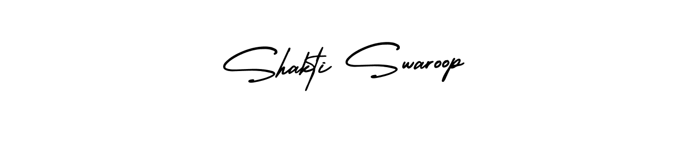 The best way (AmerikaSignatureDemo-Regular) to make a short signature is to pick only two or three words in your name. The name Shakti Swaroop include a total of six letters. For converting this name. Shakti Swaroop signature style 3 images and pictures png