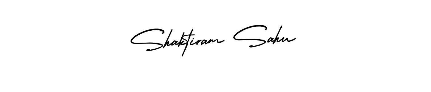 You should practise on your own different ways (AmerikaSignatureDemo-Regular) to write your name (Shaktiram Sahu) in signature. don't let someone else do it for you. Shaktiram Sahu signature style 3 images and pictures png