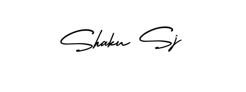 It looks lik you need a new signature style for name Shaku Sj. Design unique handwritten (AmerikaSignatureDemo-Regular) signature with our free signature maker in just a few clicks. Shaku Sj signature style 3 images and pictures png