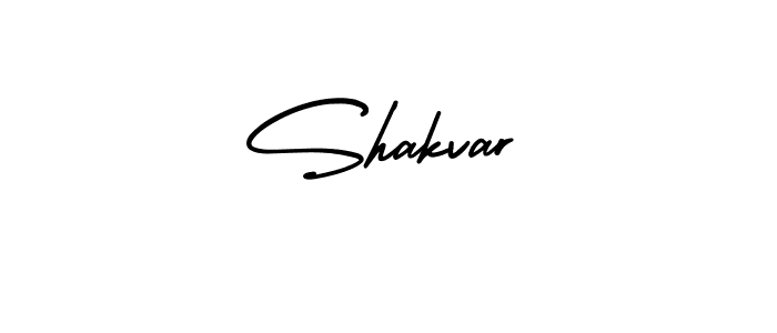 You should practise on your own different ways (AmerikaSignatureDemo-Regular) to write your name (Shakvar) in signature. don't let someone else do it for you. Shakvar signature style 3 images and pictures png