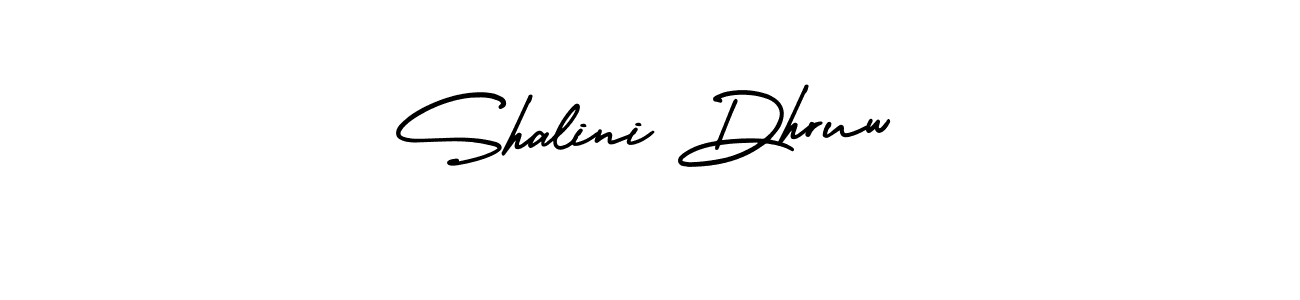 How to make Shalini Dhruw name signature. Use AmerikaSignatureDemo-Regular style for creating short signs online. This is the latest handwritten sign. Shalini Dhruw signature style 3 images and pictures png