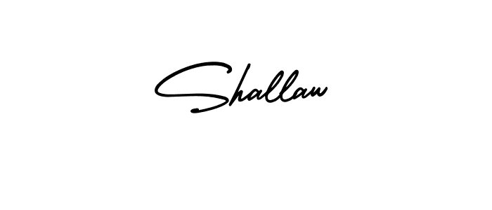The best way (AmerikaSignatureDemo-Regular) to make a short signature is to pick only two or three words in your name. The name Shallaw include a total of six letters. For converting this name. Shallaw signature style 3 images and pictures png