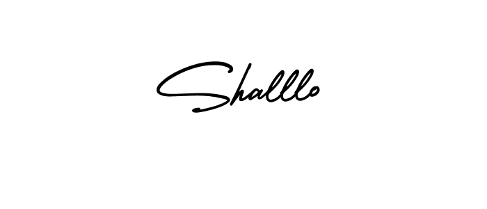 This is the best signature style for the Shalllo name. Also you like these signature font (AmerikaSignatureDemo-Regular). Mix name signature. Shalllo signature style 3 images and pictures png