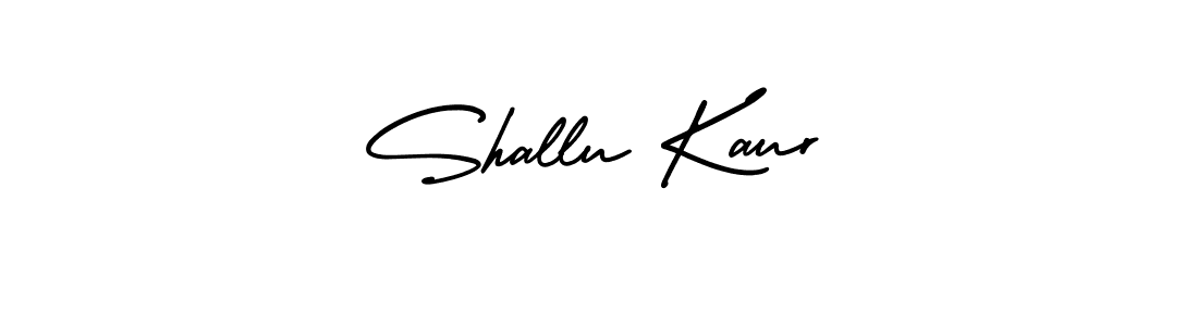 Make a beautiful signature design for name Shallu Kaur. With this signature (AmerikaSignatureDemo-Regular) style, you can create a handwritten signature for free. Shallu Kaur signature style 3 images and pictures png