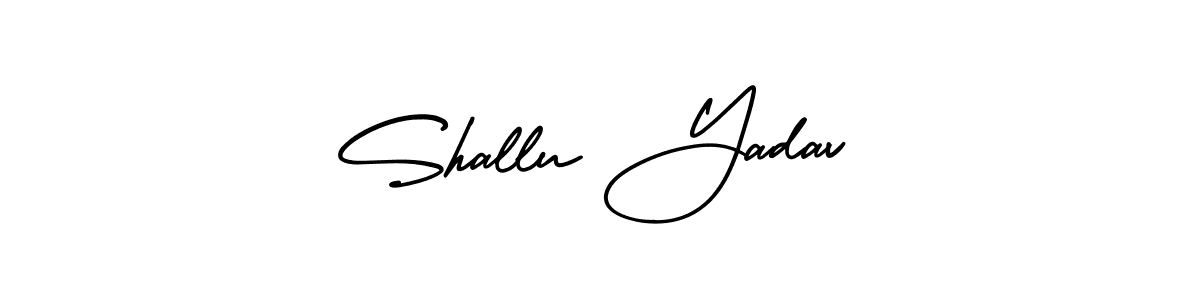 How to make Shallu Yadav name signature. Use AmerikaSignatureDemo-Regular style for creating short signs online. This is the latest handwritten sign. Shallu Yadav signature style 3 images and pictures png