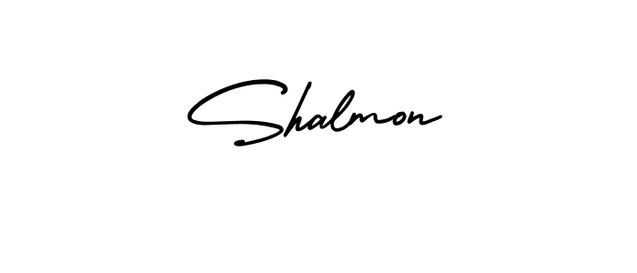 Make a beautiful signature design for name Shalmon. With this signature (AmerikaSignatureDemo-Regular) style, you can create a handwritten signature for free. Shalmon signature style 3 images and pictures png