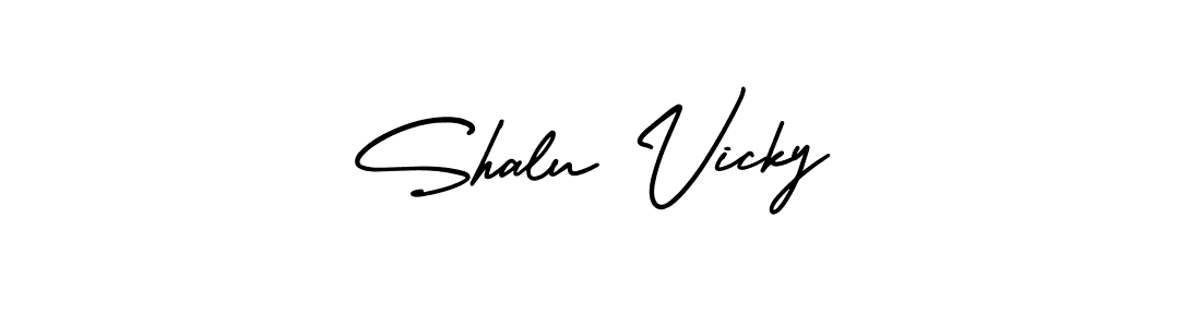 Create a beautiful signature design for name Shalu Vicky. With this signature (AmerikaSignatureDemo-Regular) fonts, you can make a handwritten signature for free. Shalu Vicky signature style 3 images and pictures png