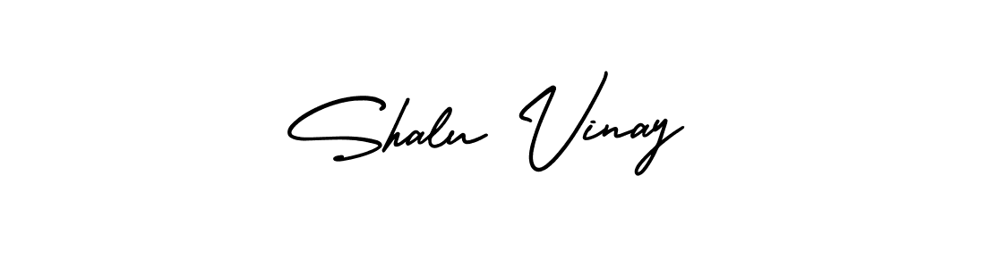 Shalu Vinay stylish signature style. Best Handwritten Sign (AmerikaSignatureDemo-Regular) for my name. Handwritten Signature Collection Ideas for my name Shalu Vinay. Shalu Vinay signature style 3 images and pictures png