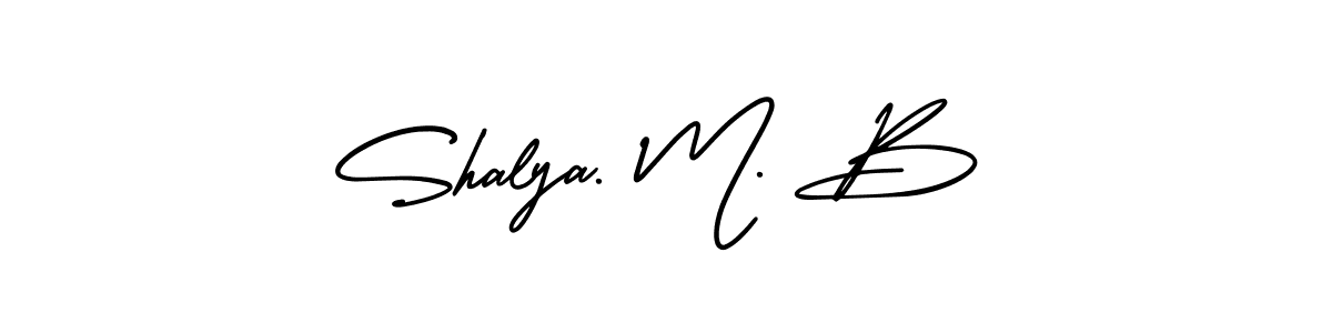 Make a beautiful signature design for name Shalya. M. B. Use this online signature maker to create a handwritten signature for free. Shalya. M. B signature style 3 images and pictures png