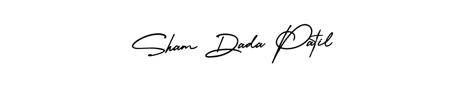 Sham Dada Patil stylish signature style. Best Handwritten Sign (AmerikaSignatureDemo-Regular) for my name. Handwritten Signature Collection Ideas for my name Sham Dada Patil. Sham Dada Patil signature style 3 images and pictures png