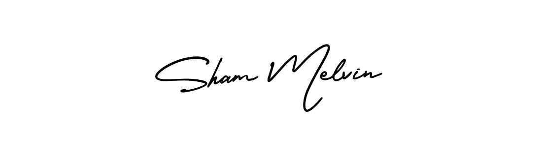 Make a beautiful signature design for name Sham Melvin. With this signature (AmerikaSignatureDemo-Regular) style, you can create a handwritten signature for free. Sham Melvin signature style 3 images and pictures png