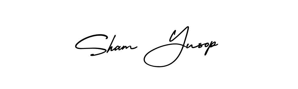 AmerikaSignatureDemo-Regular is a professional signature style that is perfect for those who want to add a touch of class to their signature. It is also a great choice for those who want to make their signature more unique. Get Sham Yusop name to fancy signature for free. Sham Yusop signature style 3 images and pictures png