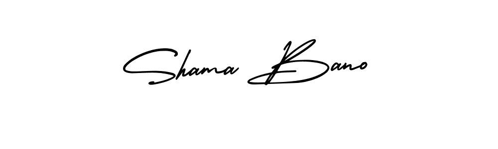 How to Draw Shama Bano signature style? AmerikaSignatureDemo-Regular is a latest design signature styles for name Shama Bano. Shama Bano signature style 3 images and pictures png