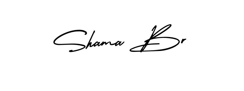 How to make Shama Br signature? AmerikaSignatureDemo-Regular is a professional autograph style. Create handwritten signature for Shama Br name. Shama Br signature style 3 images and pictures png