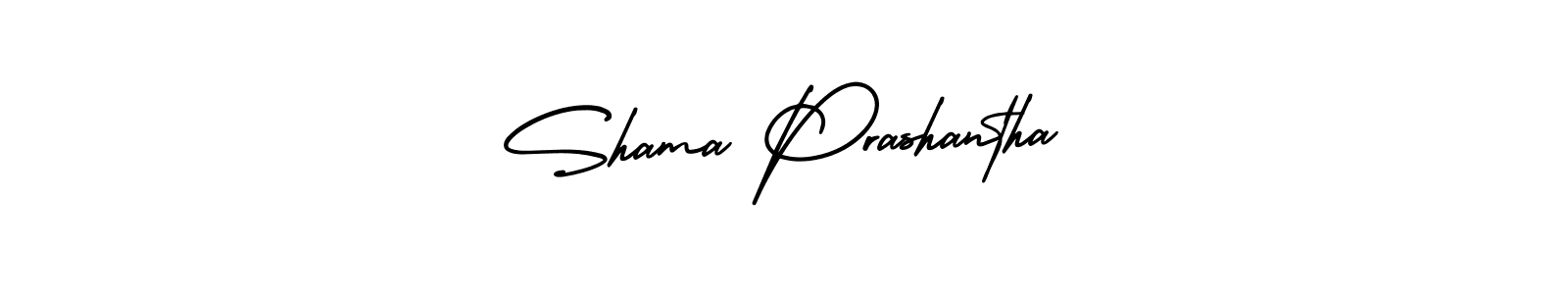 Similarly AmerikaSignatureDemo-Regular is the best handwritten signature design. Signature creator online .You can use it as an online autograph creator for name Shama Prashantha. Shama Prashantha signature style 3 images and pictures png