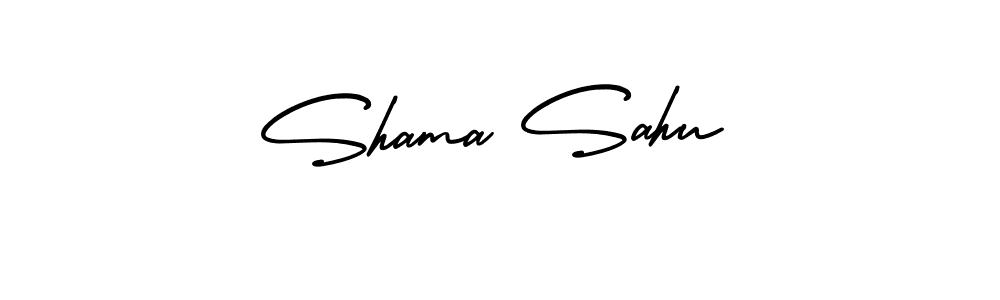 Create a beautiful signature design for name Shama Sahu. With this signature (AmerikaSignatureDemo-Regular) fonts, you can make a handwritten signature for free. Shama Sahu signature style 3 images and pictures png