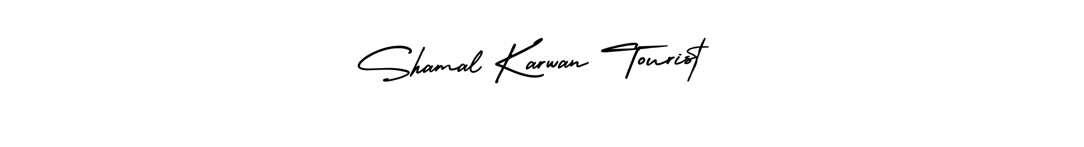 The best way (AmerikaSignatureDemo-Regular) to make a short signature is to pick only two or three words in your name. The name Shamal Karwan Tourist  include a total of six letters. For converting this name. Shamal Karwan Tourist  signature style 3 images and pictures png