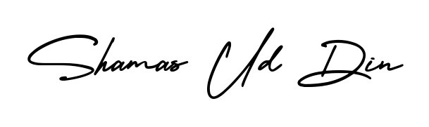 Designed for modern professionals: Shamas Ud Din name signature crafted with AmerikaSignatureDemo-Regular script. Ready for digital PDF workflows. Shamas Ud Din signature style 3 images and pictures png