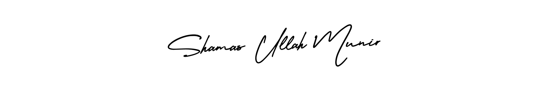 How to make Shamas Ullah Munir signature? AmerikaSignatureDemo-Regular is a professional autograph style. Create handwritten signature for Shamas Ullah Munir name. Shamas Ullah Munir signature style 3 images and pictures png