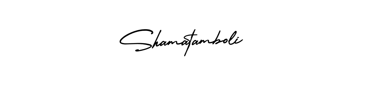 Design your own signature with our free online signature maker. With this signature software, you can create a handwritten (AmerikaSignatureDemo-Regular) signature for name Shamatamboli. Shamatamboli signature style 3 images and pictures png