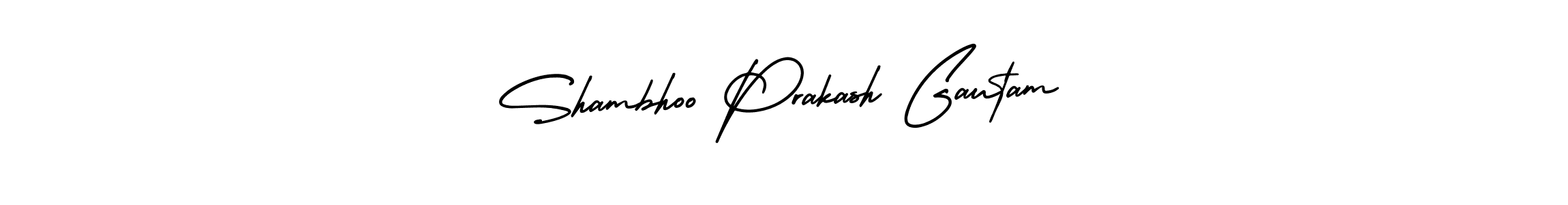 Create a beautiful signature design for name Shambhoo Prakash Gautam. With this signature (AmerikaSignatureDemo-Regular) fonts, you can make a handwritten signature for free. Shambhoo Prakash Gautam signature style 3 images and pictures png