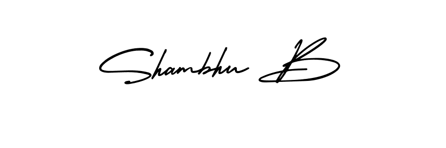 Make a short Shambhu B signature style. Manage your documents anywhere anytime using AmerikaSignatureDemo-Regular. Create and add eSignatures, submit forms, share and send files easily. Shambhu B signature style 3 images and pictures png