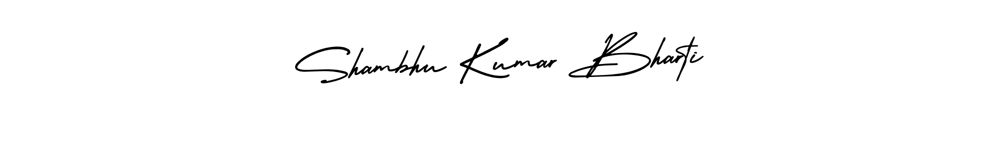 Design your own signature with our free online signature maker. With this signature software, you can create a handwritten (AmerikaSignatureDemo-Regular) signature for name Shambhu Kumar Bharti. Shambhu Kumar Bharti signature style 3 images and pictures png