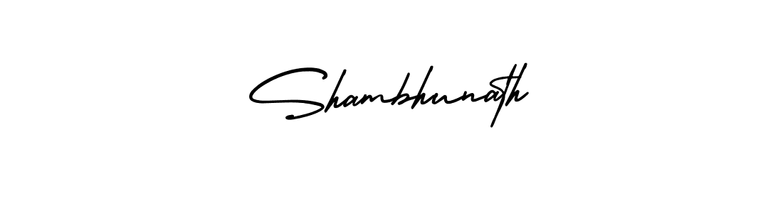 You should practise on your own different ways (AmerikaSignatureDemo-Regular) to write your name (Shambhunath) in signature. don't let someone else do it for you. Shambhunath signature style 3 images and pictures png