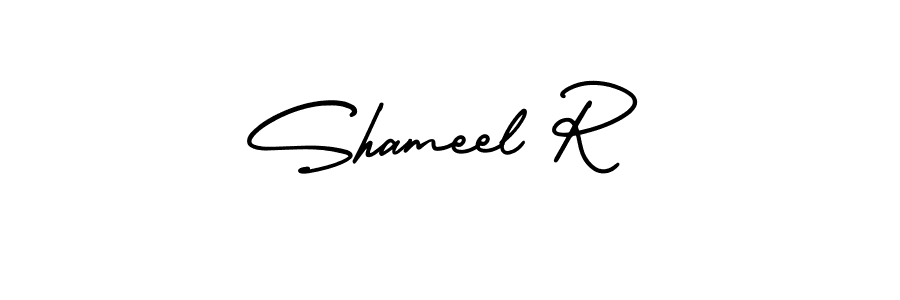 You can use this online signature creator to create a handwritten signature for the name Shameel R. This is the best online autograph maker. Shameel R signature style 3 images and pictures png