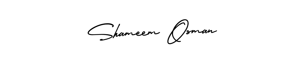It looks lik you need a new signature style for name Shameem Osman. Design unique handwritten (AmerikaSignatureDemo-Regular) signature with our free signature maker in just a few clicks. Shameem Osman signature style 3 images and pictures png