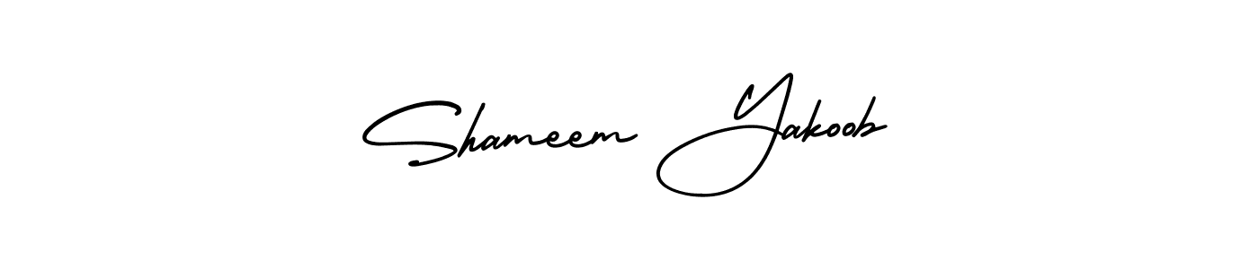 How to Draw Shameem Yakoob signature style? AmerikaSignatureDemo-Regular is a latest design signature styles for name Shameem Yakoob. Shameem Yakoob signature style 3 images and pictures png