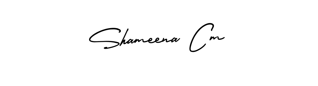 This is the best signature style for the Shameena Cm name. Also you like these signature font (AmerikaSignatureDemo-Regular). Mix name signature. Shameena Cm signature style 3 images and pictures png