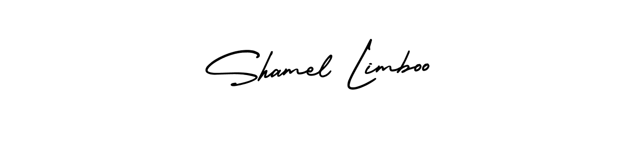 Make a short Shamel Limboo signature style. Manage your documents anywhere anytime using AmerikaSignatureDemo-Regular. Create and add eSignatures, submit forms, share and send files easily. Shamel Limboo signature style 3 images and pictures png